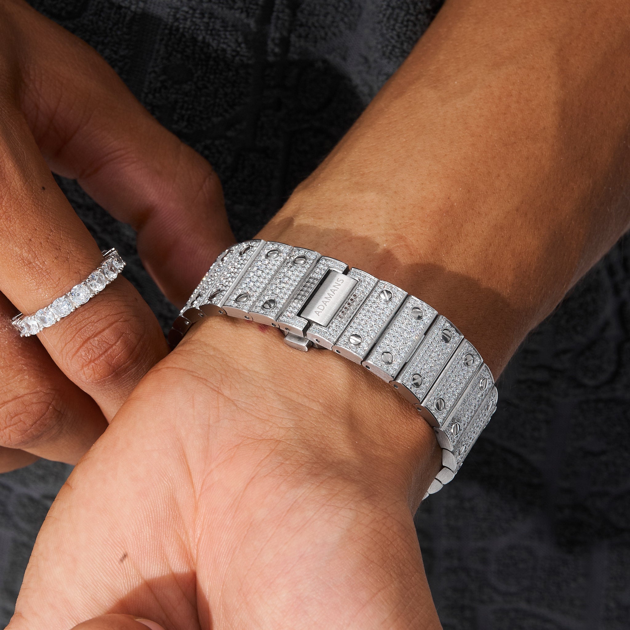 42mm Paved VVS Moissanite Diamond Watch - White Gold