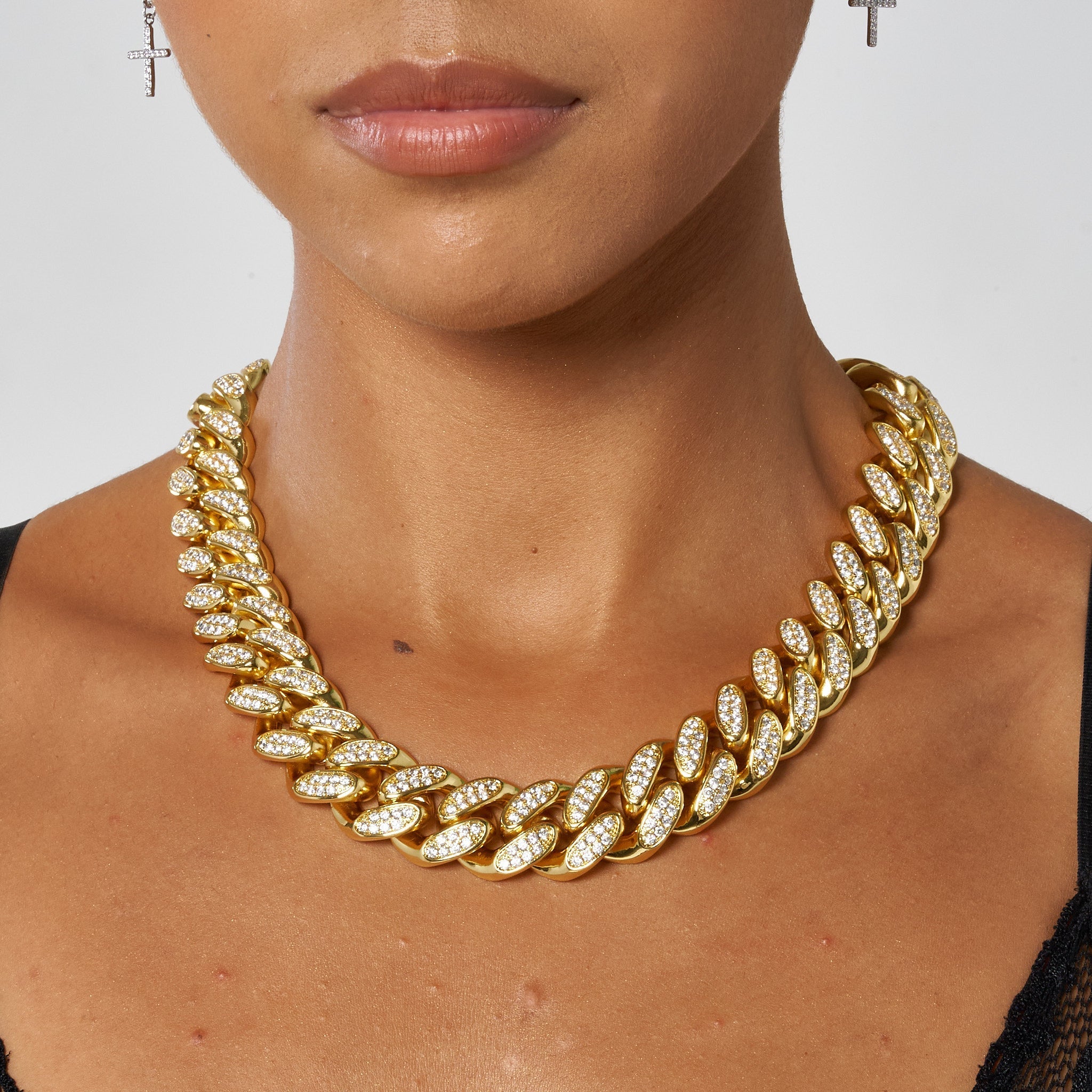 19mm Iced Cuban Chain - Gold
