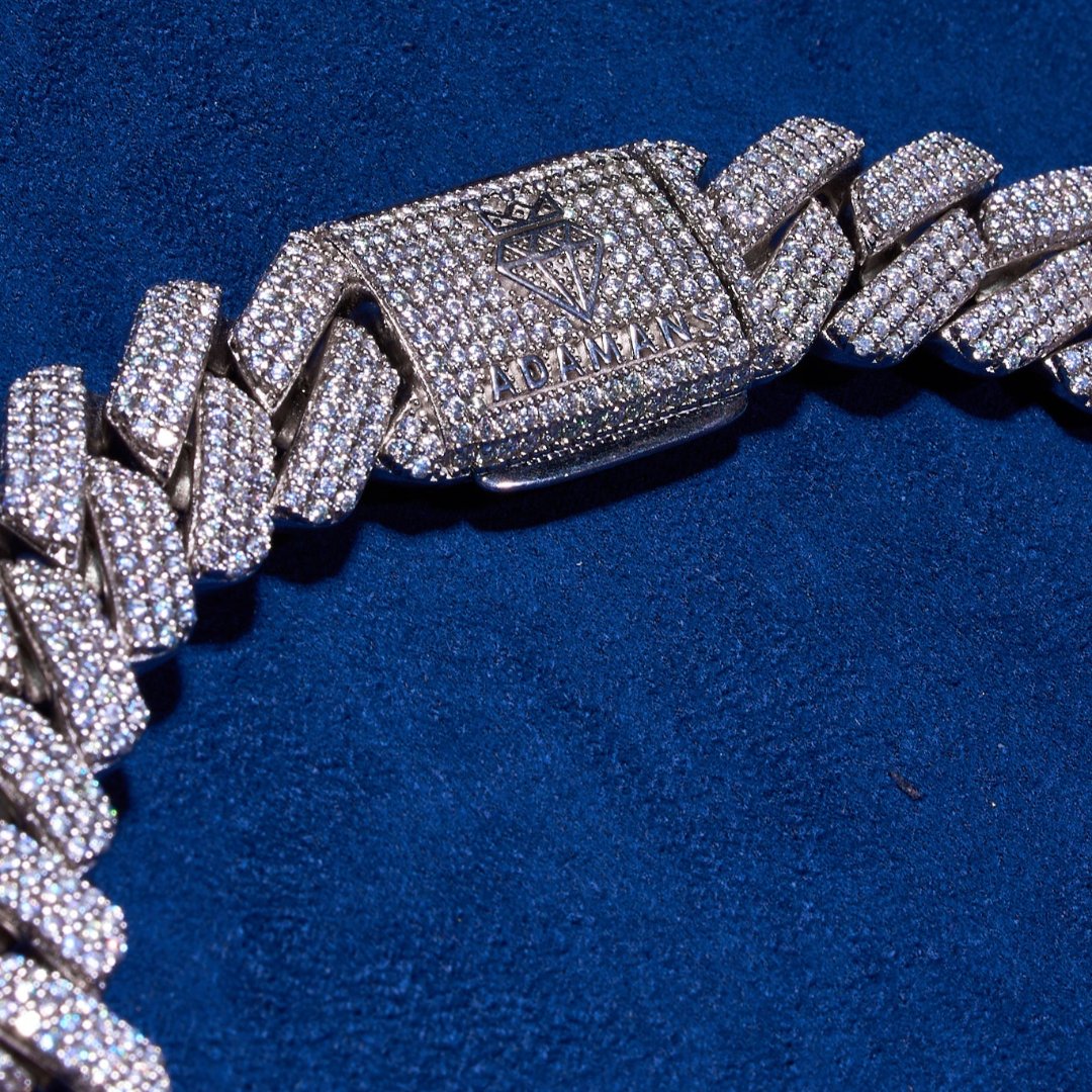20mm IGI Diamond Monaco Chain - 32.51ctw - VVS1 - White Gold