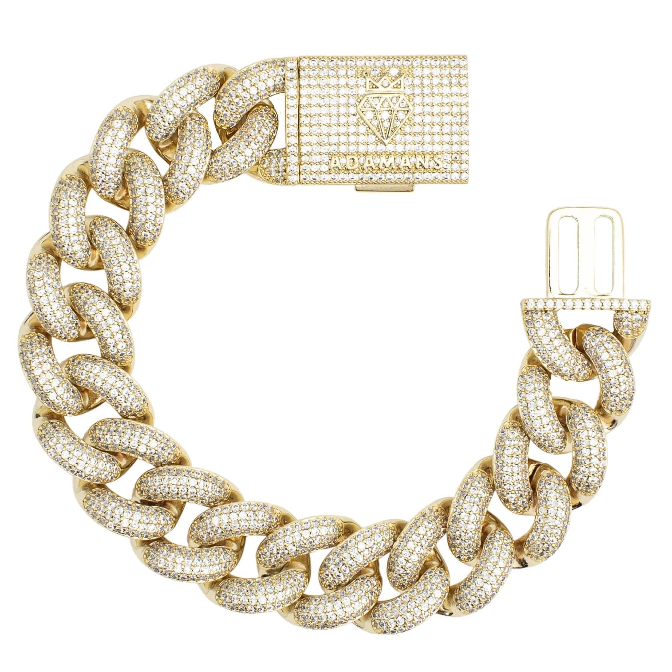 20mm Iced Cuban Bracelet - Gold