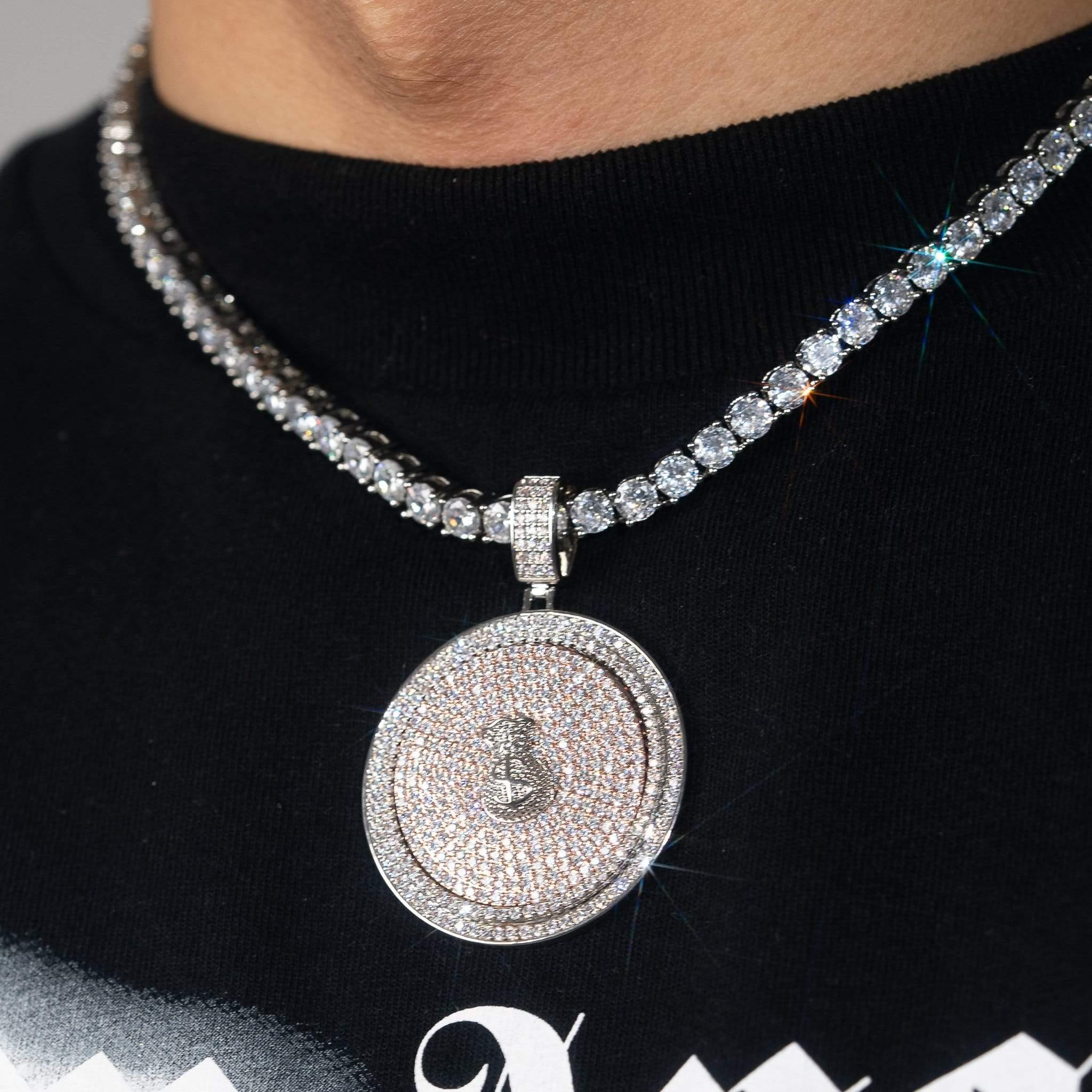 Money Bag Spinning Pendant - Two Tone