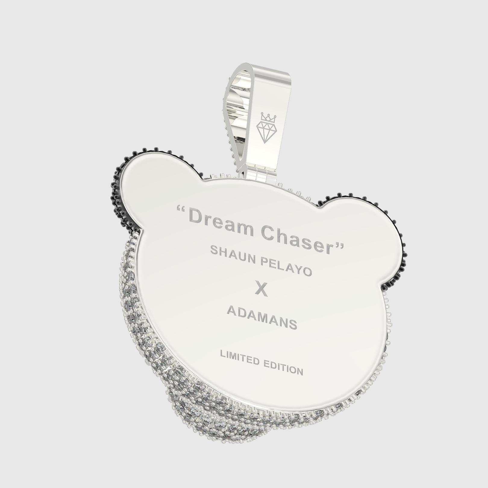 Diamond Panda Pendant - White Gold